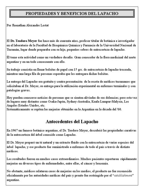faceboo6|Propiedades y Beneficios Del Lapacho (Bis) .